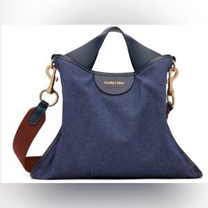 See by Chloé Blue Small Joan Denim Bag NWT
